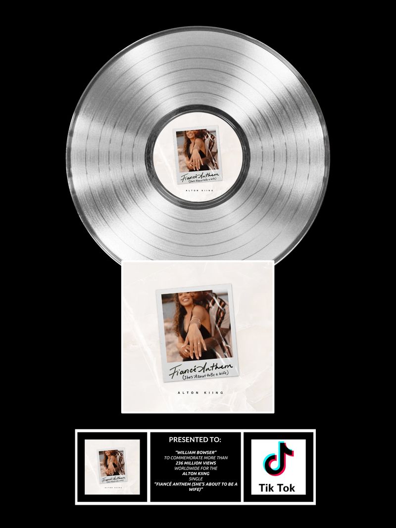 TikTok commemorative plaque example